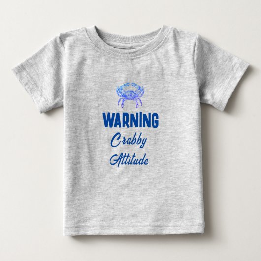 Crabby-houding - grappig Baby T-Shirt (Voorkant)