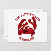 Crabby in Maryland Briefkaart (Voorkant / Achterkant)
