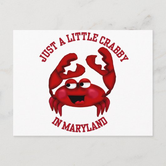 Crabby in Maryland Briefkaart (Voorkant)