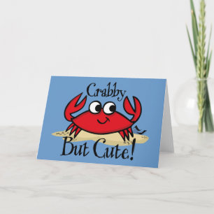 Crabby maar Cute Wenskaart Kaart
