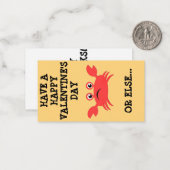 Crabby Mini Valentijn Notitiekaartje (Voorkant / Achterkant in situ)