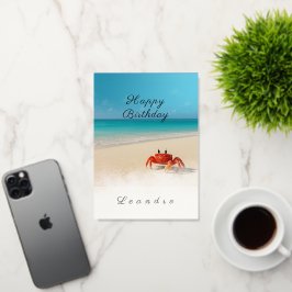 Crabby Mischief - Aangepaste naam Verjaardag Kaart