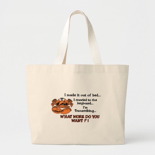 Crabby MT Grote Tote Bag (Voorkant)