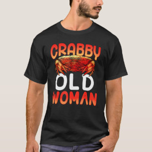 Crabby oude vrouw krab t-shirt