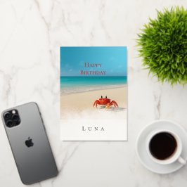 Crabby Peace – Aangepaste verjaardagskaart voor me Folie Wenskaart