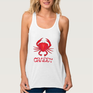 CRABBY Red Maryland Bay Crab Seafood Beach Tanktop