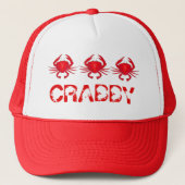 CRABBY Red Maryland Crab Crabs Seafood Beach Pet (Voorkant)