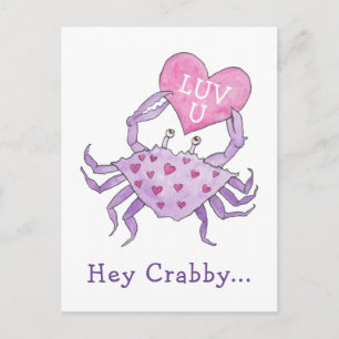 Crabby Valentijn Briefkaart