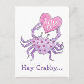 Crabby Valentijn Briefkaart (Voorkant)