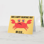 Crabby Valentijn Feestdagen Kaart (Voorkant)