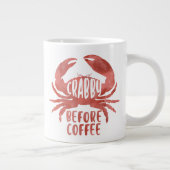Crabby voor Coffee Red Waterverf Jumbo Mok (Rechts)