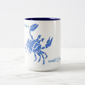 Crabby voor koffie tweekleurige koffiemok (Center)