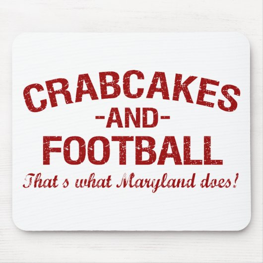 Crabcakes en Football Muismat (Voorkant)
