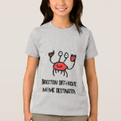 Crabe et Confiant – T-shirt Crabe Dessin Animé (Voorkant)