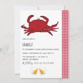 Crabfest-feest op maat gemaakte uitnodiging (Voorkant)