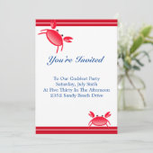 Crabfest Party Uitnodiging (Staand voorkant)