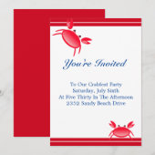 Crabfest Party Uitnodiging (Voorkant / Achterkant)