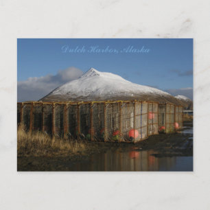 Crabpot Yard in de Nederlandse haven, Alaska Briefkaart