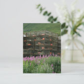 Crabpots opgeslagen in de Nederlandse haven van Al Briefkaart (Staand voorkant)