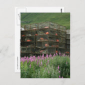 Crabpots opgeslagen in de Nederlandse haven van Al Briefkaart (Voorkant / Achterkant)