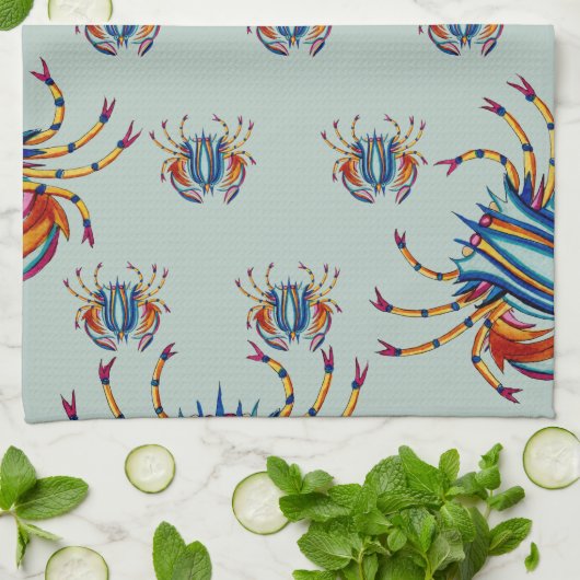 Crabs Eating Crabs Theedoek (Gevouwen)