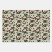 Crabs Lobster Snapper Fish Zee Life Inpakpapier Vel (Voorkant)