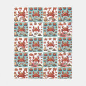 Crabs Pattern Fleece Deken (Voorkant)