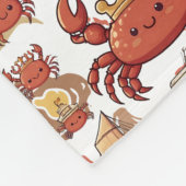 Crabs Pattern Fleece Deken (Hoek)