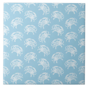 Crabs Print Pattern  Art Ocean Crab Design Tegeltje