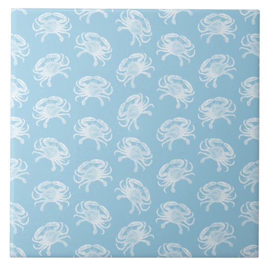 Crabs Print Pattern  Art Ocean Crab Design Tegeltje (Voorkant)