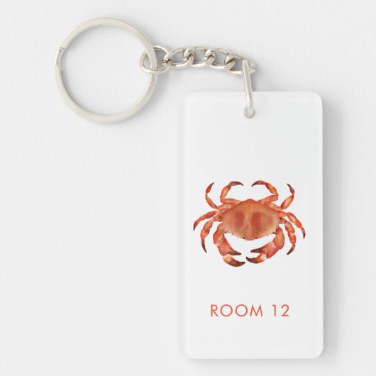 Crabs Seaside Coastal Beach House Verhuur kamer Sleutelhanger (Voorkant)
