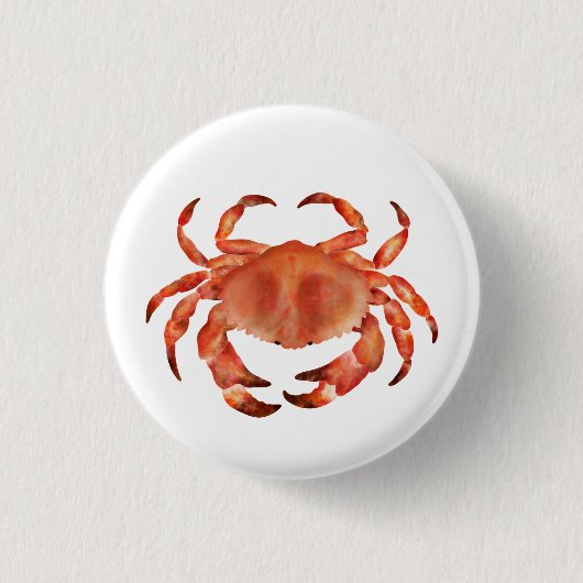 Crabs Seaside Coastal Nautical Ronde Button 3,2 Cm (Voorkant)