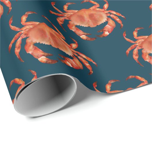 Crabs Seaside Pattern Cadeaupapier (Rol Hoek)