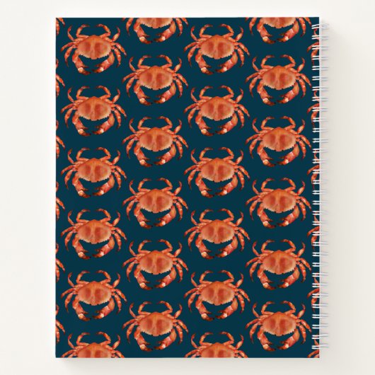 Crabs Seaside Pattern Notitieboek (Achterkant)