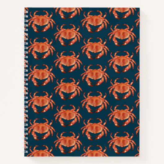 Crabs Seaside Pattern Notitieboek (Voorkant)