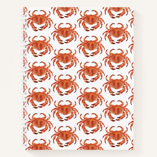 Crabs Seaside Pattern Notitieboek (Voorkant)
