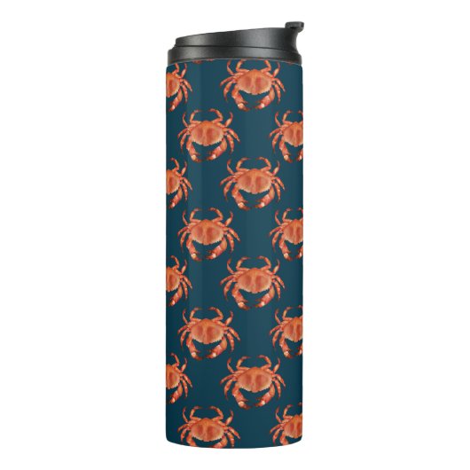 Crabs Seaside Pattern Thermosbeker (Gedraaid links)