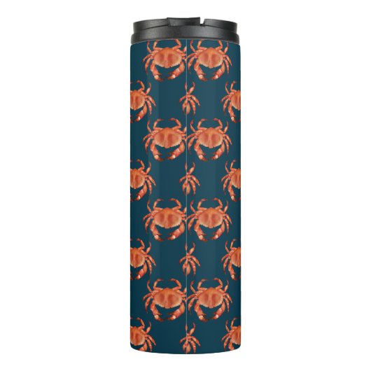 Crabs Seaside Pattern Thermosbeker (Achterkant)