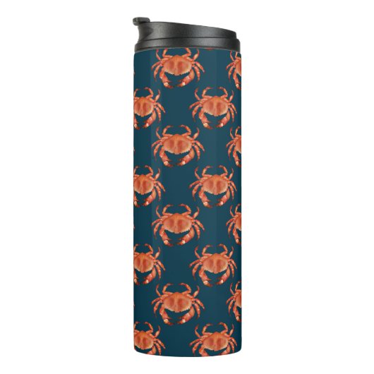 Crabs Seaside Pattern Thermosbeker (Geroteerd rechts)