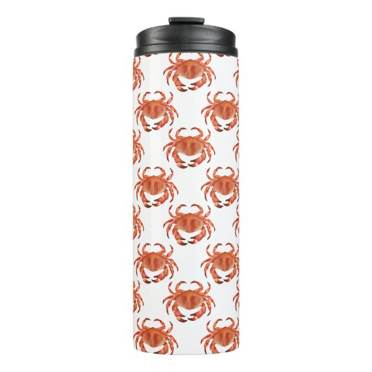 Crabs Seaside Pattern Thermosbeker (Voorkant)