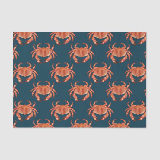 Crabs Seaside Pattern Tissuepapier (Voorkant)