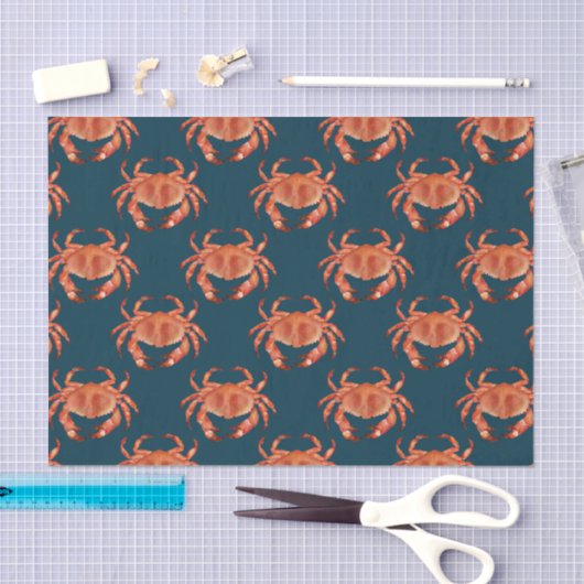 Crabs Seaside Pattern Tissuepapier (Craft)