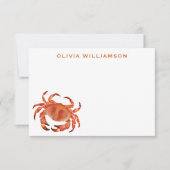 Crabs Seaside Personalized Notitiekaartje (Voorkant)