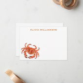 Crabs Seaside Personalized Notitiekaartje (Voorkant / Achterkant in situ)