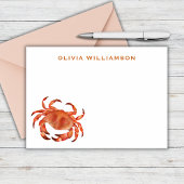 Crabs Seaside Personalized Notitiekaartje
