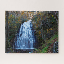 Crabtree Falls North Carolina.Kerstgroeten Legpuzzel