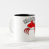 Crabulkrabben Seafood Crabbing Zee Tweekleurige Koffiemok (Voorkant links)