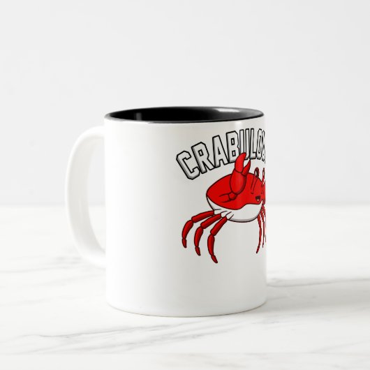 Crabulkrabben Seafood Crabbing Zee Tweekleurige Koffiemok (Voorkant links)