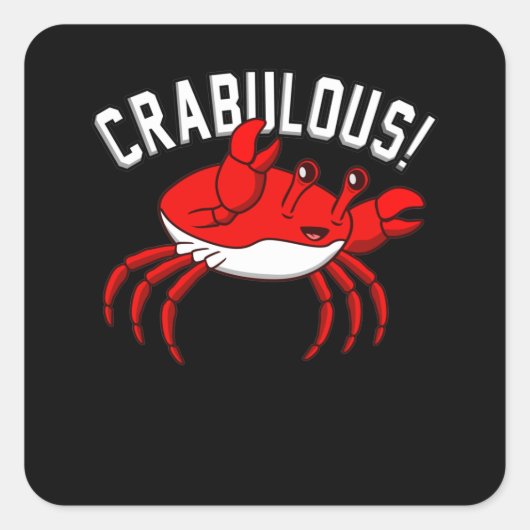 Crabulkrabben Seafood Crabbing Zee Vierkante Sticker (Voorkant)
