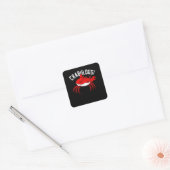 Crabulkrabben Seafood Crabbing Zee Vierkante Sticker (Envelop)